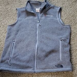 North Face Light Gray Fleece Vest